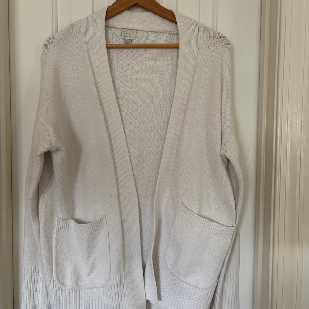 Women's Cream Cardigan Sweater